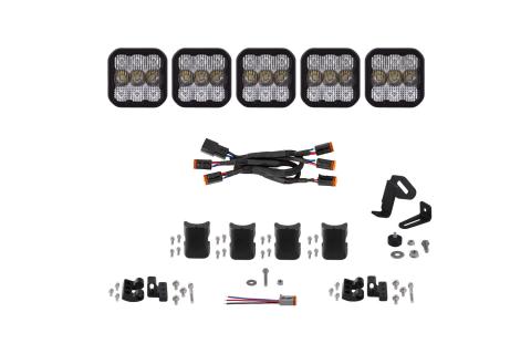SS5 Pro Universal CrossLink 5-Pod Lightbar White Combo Diode Dynamics