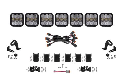 SS5 Pro Universal CrossLink 7-Pod Lightbar White Combo Diode Dynamics