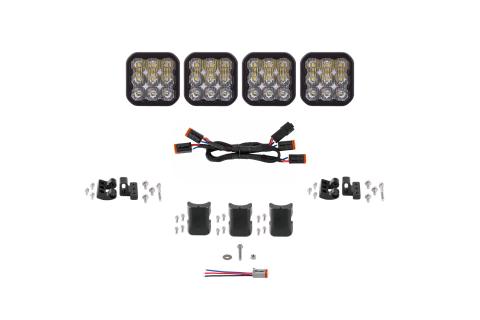 SS5 Pro Universal CrossLink 4-Pod Lightbar White Driving Diode Dynamics