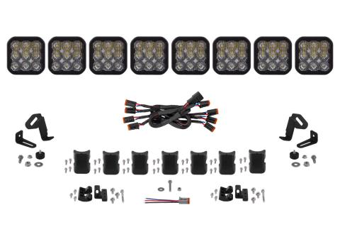 SS5 Pro Universal CrossLink 8-Pod Lightbar White Driving Diode Dynamics