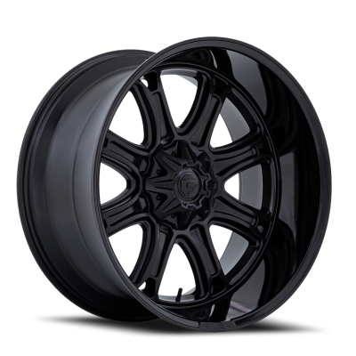 Aluminum Wheels 24X12 Darkstar FC853MB 5 On 114.3/5 On 127 Matte Black/Gloss Black Lip 78.1 Bore -44 Offset Fuel Off Road Wheels
