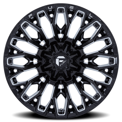 Aluminum Wheels 20X9 Strike FC865 BE 5 On 127/5 On 139.7 Gloss Black/Milled 87.1 Bore 1 Offset Fuel Off Road Wheels