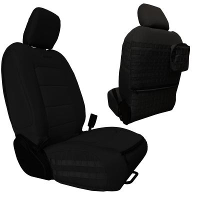 21-Up Jeep Gladiator Seat Covers Front Tactical Black/Black Pair For Mojave and 392 Editions Only Bartact