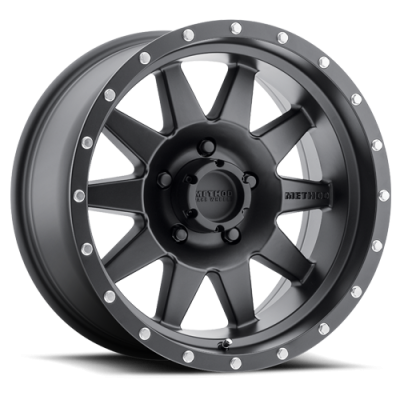 Aluminum Wheels 17x8.5 The Standard MR301 Bolt Pattern 5 On 114.3 Offset 0 Lip Size 2.76 Matte Black MB Method