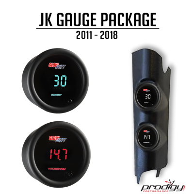JK Gauge Pod Package Dual Pod 12-18 Wrangler JK 18 Pack Prodigy Performance