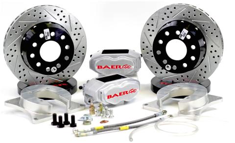 Brake System 11 Inch Rear SS4+ Deep Stage 4-Caliper Clear Ford 8.8 Inch BAER Brakes