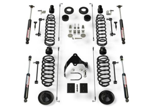 07-18 Wrangler JK 2 Door 4 Inch Coil Spring Base Lift Kit &amp; 9550 VSS Twin-Tube TeraFlex