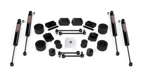 18-Up Wrangler JL 4 Door Sport Sahara 2.5 Inch Performance Spacer Lift Kit &amp; 9550 VSS Twin-Tube TeraFlex