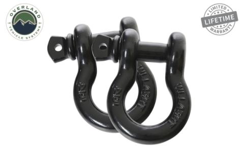 Recovery Shackle 19010201 3/4 4.75 Ton Black Sold In Pairs Overland Vehicle Systems