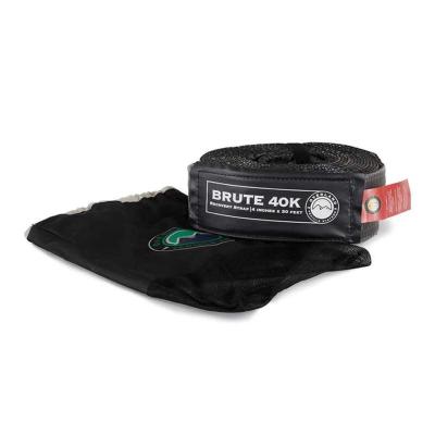 Tow Strap 4 Inch x 30 Foot Grey With Black Ends and Storage Bag Overland Vehicle Systems