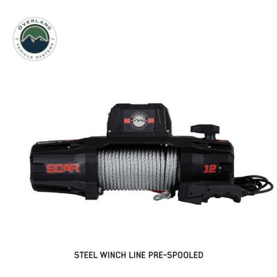 SCAR 12 - 12,000 lb. Winch With Steel Cable and Wireless Remote Overland Vehicle Systems
