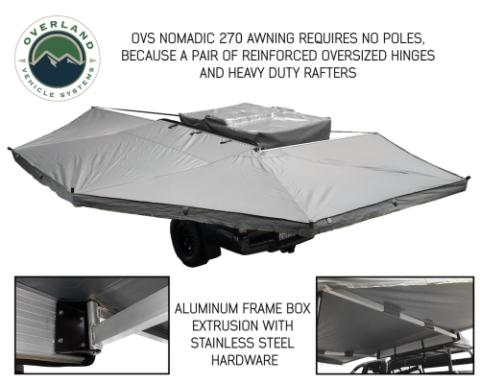 Nomadic Awning 270 Awning with Walls - Driver side Overland Vehicle Systems