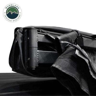 XD Nomadic 270 - Awning W/Lights and Black Out , Driver Side, Black Body, Black Trim and Black Travel Cover Overland Vehicle Systems