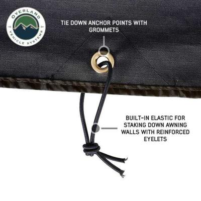 XD Nomadic 270 - Awning Wall 1 W/Black Out, Passenger Side, Black Body, Black Trim W/Storage Bag Overland Vehicle Systems