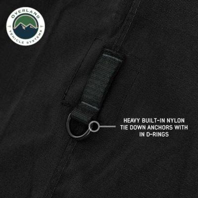 XD Nomadic 270 - Awning Wall 1 W/Black Out, Passenger Side, Black Body, Black Trim W/Storage Bag Overland Vehicle Systems