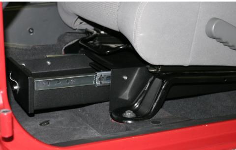 Front Driver Side Underseat Drawer - 07-18 Wrangjer JK 4-Door 2-Door w/o Flip Seat Black Tuffy Security Products