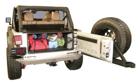 Premium Cargo Enclosure - 11-13 Wrangler JK {4-Door} 14-18 Wrangler JK {Rear Seats Must Be Removed on 2-Door Models} Black Tuffy Security Products