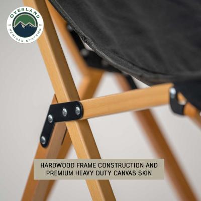 Kick It Camp Chair - Wood Base &amp; Storage Bag Overland Vehicle Systems