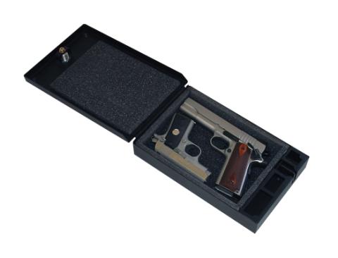 Portable Safe For Full-Size Pistols Universal Black Includes Security Cable Tuffy Security Products