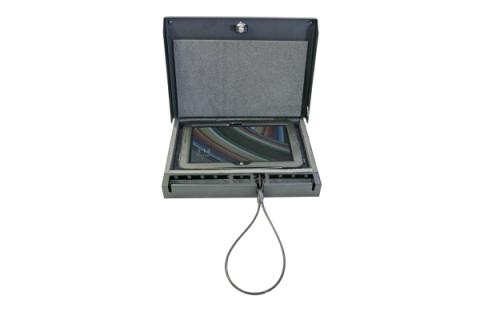 Portable Safe For Tablets Universal Black Includes Security Cable Tuffy Security Products