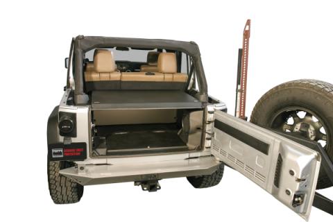 Deluxe Cargo Enclosure - 11-18 Wrangler JK Rear Seats Must Be Removed on 2-Door Models Black Tuffy Security Products