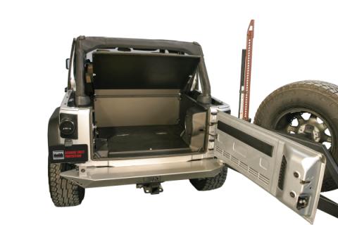 Deluxe Cargo Enclosure - 11-18 Wrangler JK Rear Seats Must Be Removed on 2-Door Models Black Tuffy Security Products