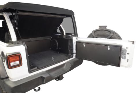 Deluxe Cargo Enclosure - 18-23 Wrangler JL {21-23 Exc. 4XE} 4-Door w/ OEM Subwoofer Black Tuffy Security Products