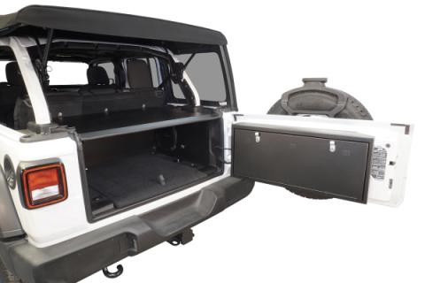 Deluxe Cargo Enclosure - 18-23 Wrangler JL {21-23 Exc. 4XE} 4-Door w/ OEM Subwoofer Black Tuffy Security Products
