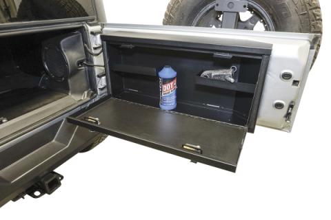 Tailgate Lockbox - 07-18 Wrangker JK Standard Panel Black Tuffy Security Products