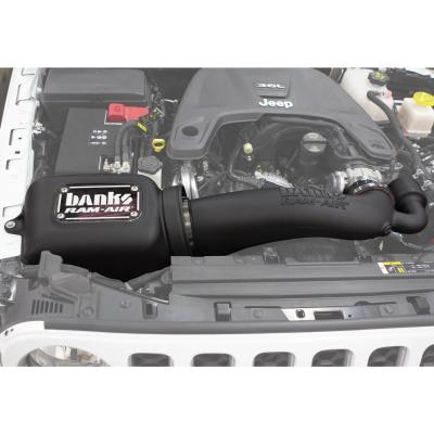 Ram-Air Intake System Oiled Filter for 18-25 Jeep Wrangler JL 3.6L and 20-25 Gladiator 3.6L Banks Power