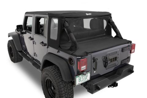Jeep Wrangler Halftop Soft Tops For Jeep 2007-2018 Wrangler JK 4 Door Black Diamond Bestop