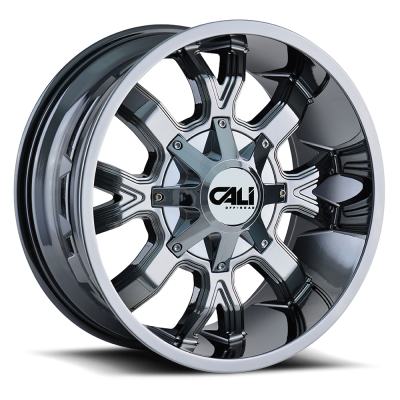 Cast Aluminum Wheels Dirty 9104 CH 20x10 Chrome 5 On 127/5 On139.7 Bolt Pattern -19 Offset Cali Offroad Wheels