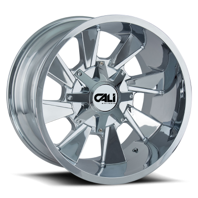 Cast Aluminum Wheels Distorted 9106 CH 20x9 Chrome 5 On 127/5 On139.7 Bolt Pattern 0 Offset Cali Offroad Wheels