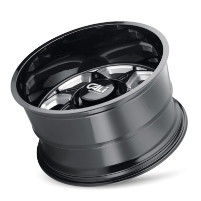 Cast Aluminum Wheels Sevenfold 9111 GB 24x12 Milled Spokes Gloss Black 6 On 135 Bolt Pattern -51 Offset Cali Offroad Wheels