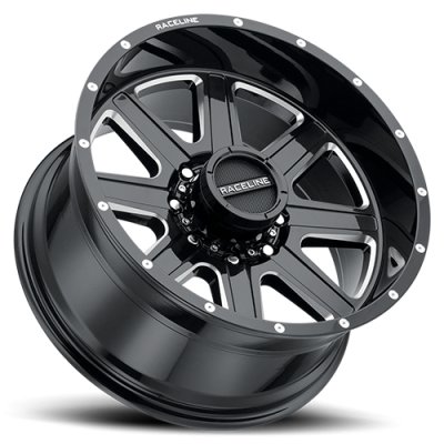 Aluminum Wheels 17x9 Hostage 940M Milled Gloss Black 0 Offset 5 on 127 Bolt Pattern 78.1 Bore Raceline