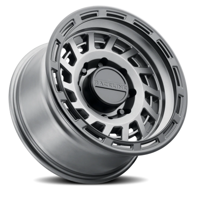 Aluminum Wheels 18x9 Halo 957GB Gunmetal Gray Black Ring -12 Offset 6 on 139.7 Bolt Pattern 106.1 Bore Raceline