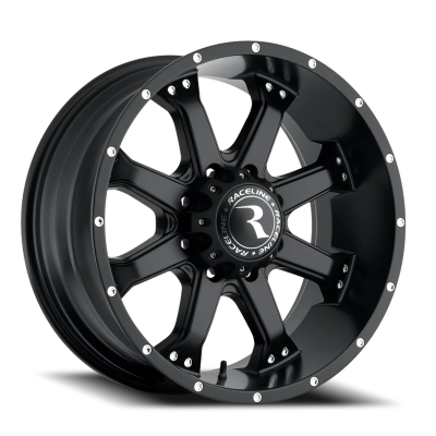 Aluminum Wheels 20x9 Assault 991B Satin Black 0 Offset 6 on 139.7 Bolt Pattern 106.1 Bore Raceline