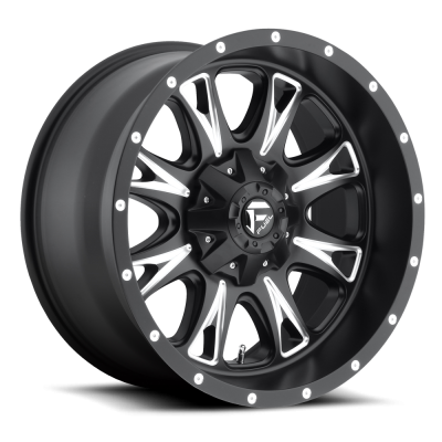 Aluminum Wheels 17X9 Throttle D513 5 On 114.3/5 On 127 Black/Milled 78.1 Bore -12 Offset Fuel Off Road Wheels
