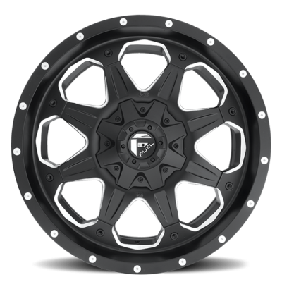 Aluminum Wheels 17X9 Boost D534 5 On 114.3/5 On 127 Black Milled 78.1 Bore -12 Offset Multi Spoke Fuel Off Road Wheels
