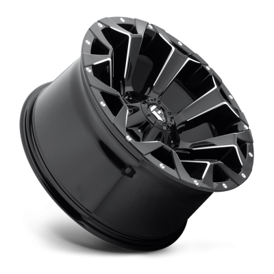 Aluminum Wheels 20X10 Assault D546 5 On 114.3/5 On 127 Matte Black/Milled 78.1 Bore -18 Offset 8 Spoke 49 Lbs Fuel Off Road Wheels