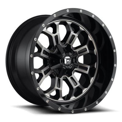 Aluminum Wheels 20X9 Crush D561 5 On 114.3/5 On 127 Gloss Black Double Dark Tint Machined Face 78.1 Bore 1 Offset 8 Spoke Fuel Off Road Wheels