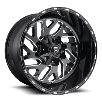 Aluminum Wheels 20X12 Triton D581 5 On 114.3/5 On 127 Gloss Black/Milled 78.1 Bore -43 Offset Mesh Spoke Fuel Off Road Wheels