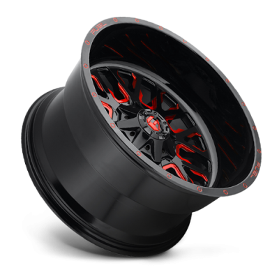 Aluminum Wheels 20X10 Stroke D612 5 On 114.3/5 On 127 Gloss Red/Milled 78.1 Bore -18 Offset Fuel Off Road Wheels