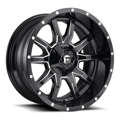 Aluminum Wheels 20X10 Vandal D627 5 On 114.3/5 On 127 Gloss Black/Milled 78.1 Bore -18 Offset 2.22 Lip Fuel Off Road Wheels