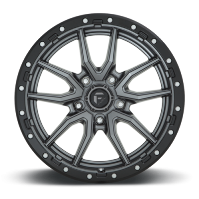 Aluminum Wheels 17X9 Rebel D680 5 On 127 Matte Gunmetal Gray Black Bead Ring 71.5 Bore 1 Offset Fuel Off Road Wheels