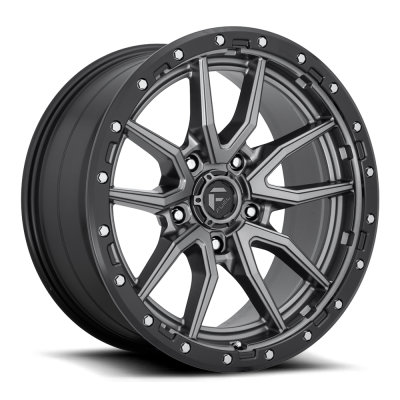 Aluminum Wheels 18X9 Rebel D680 5 On 127 Matte Gunmetal Gray Black Bead Ring 71.5 Bore 1 Offset Fuel Off Road Wheels