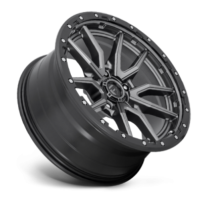 Aluminum Wheels 20X9 Rebel D680 5 On 127 Matte Gunmetal Gray Black Bead Ring 71.5 Bore 1 Offset Fuel Off Road Wheels