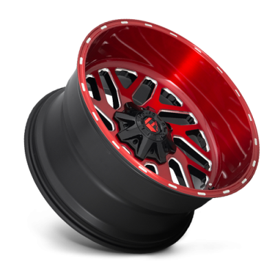 Aluminum Wheels 22X12 Triton D691 6 On 135/6 On 139.7 Candy Red Milled 106.1 Bore -44 Offset Mesh Spoke Fuel Off Road Wheels