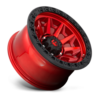Aluminum Wheels 18X9 Covert D695 5 On 127 Candy Red Black Bead Ring 71.5 Bore 1 Offset Multi Spoke Fuel Off Road Wheels
