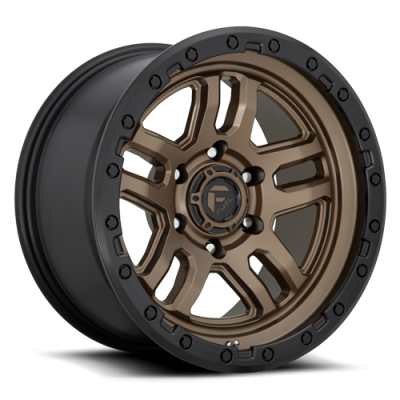 Aluminum Wheels 18X9 AMMO D702 5 On 127 Matte Bronze W/Black Bead Ring 71.5 Bore 1 Offset 5 Spoke Fuel Off Road Wheels